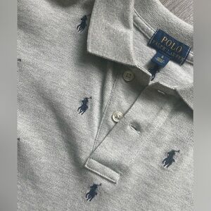 Polo Ralph Lauren GREY HEATHER Boy's Junior Multi-Pony Polo Shirt.